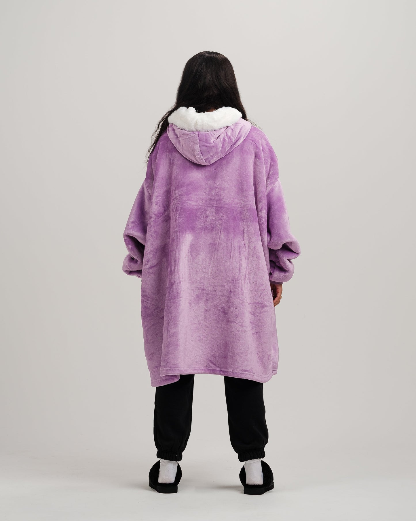 ONY Furlined Hoodie Blanket - Purple