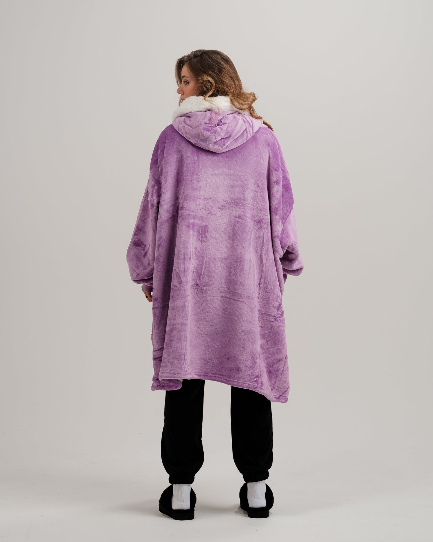 ONY Furlined Hoodie Blanket - Purple