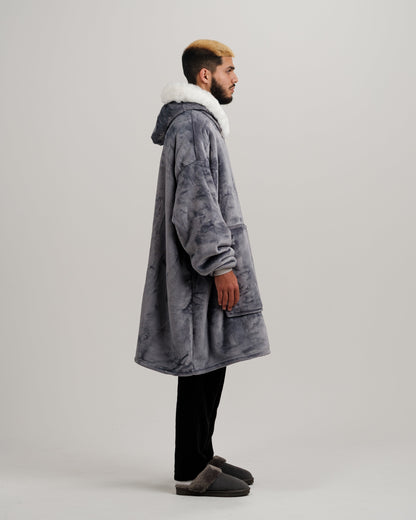 ONY Furlined Hoodie Blanket - Grey