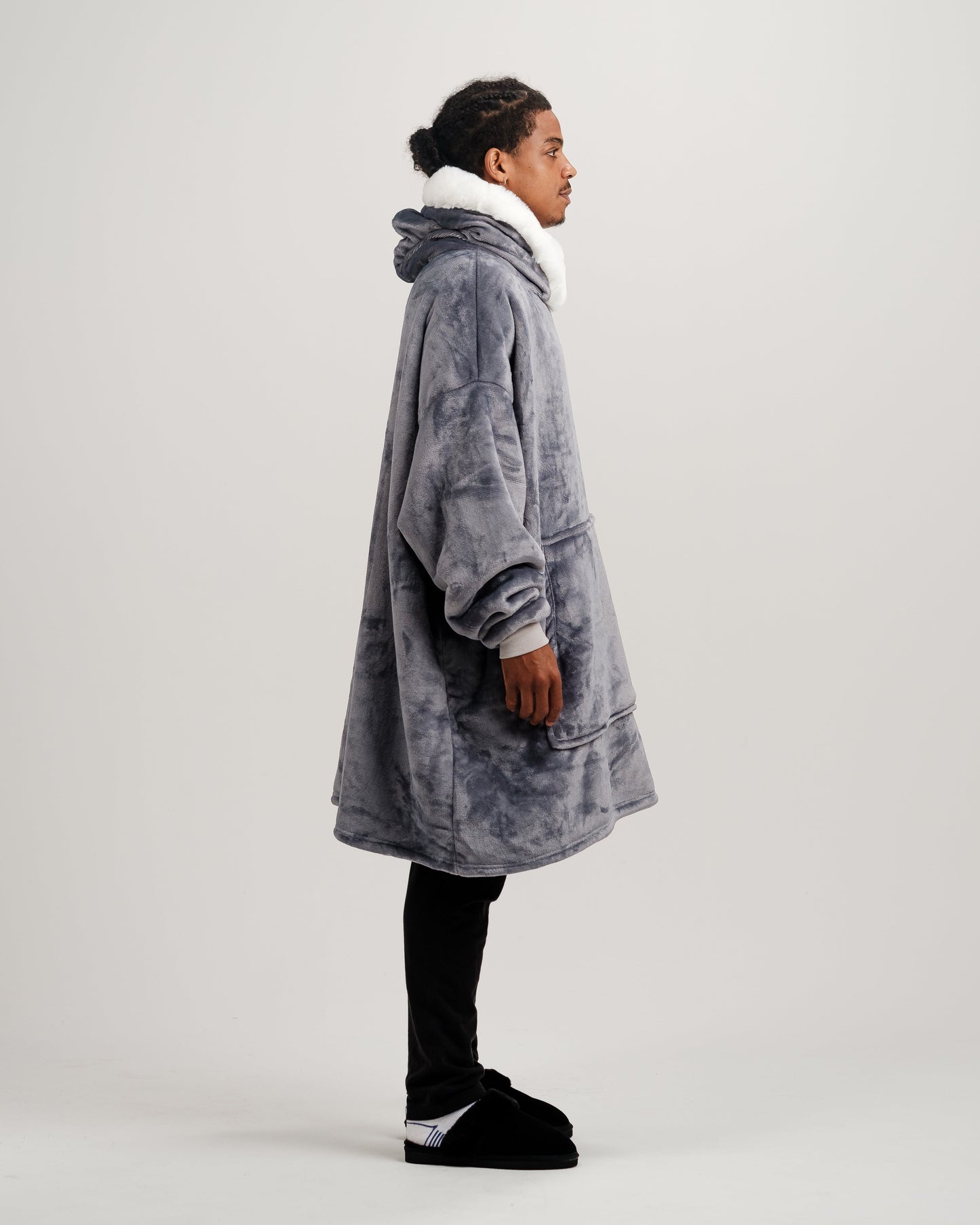 ONY Furlined Hoodie Blanket - Grey