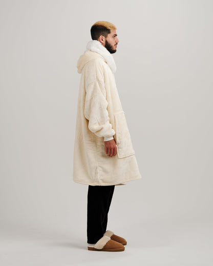 ONY Furlined Hoodie Blanket - Cream