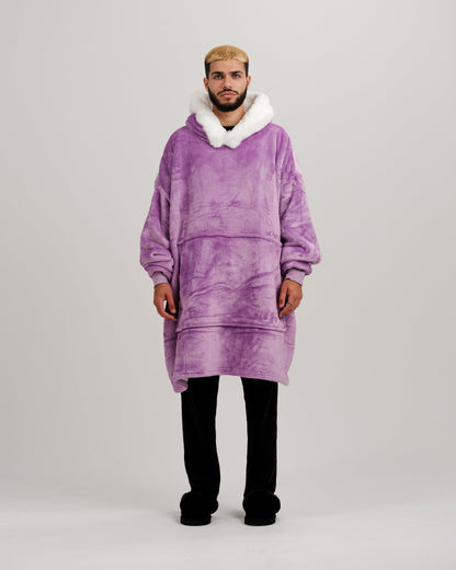 ONY Furlined Hoodie Blanket - Purple