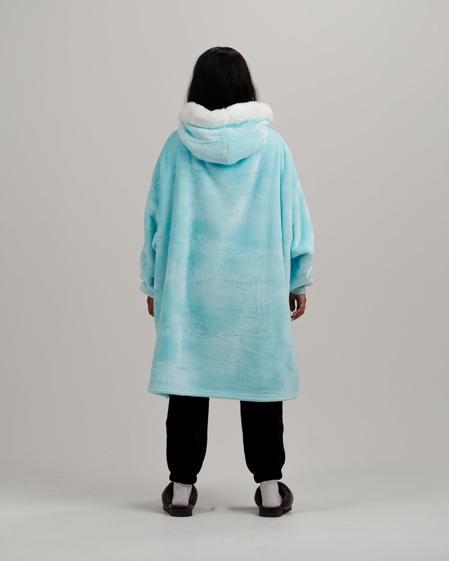 ONY Furlined Hoodie Blanket - Blue