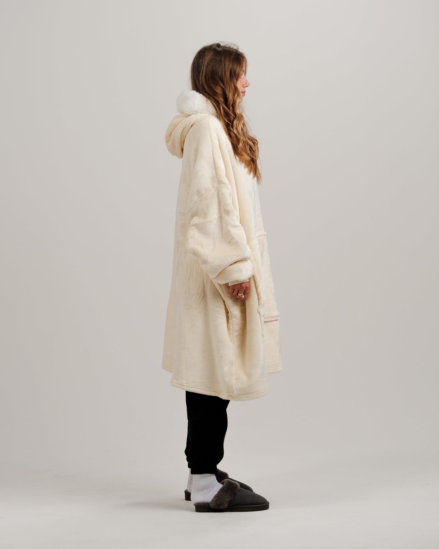 ONY Furlined Hoodie Blanket - Cream