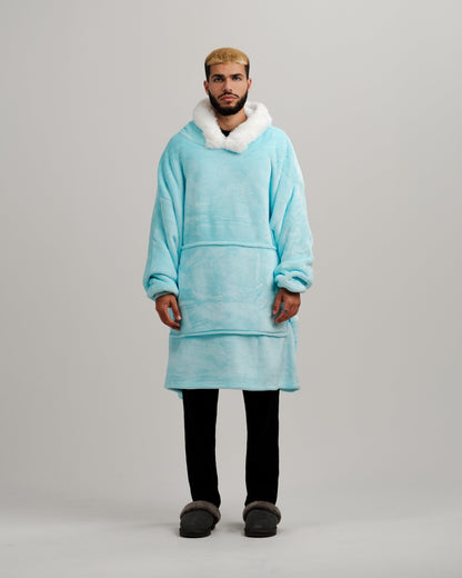 ONY Furlined Hoodie Blanket - Blue