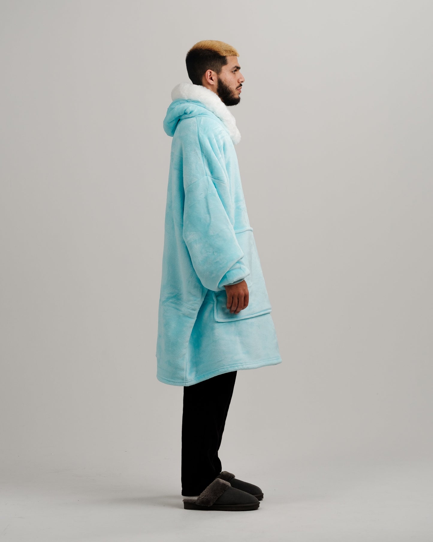 ONY Furlined Hoodie Blanket - Blue