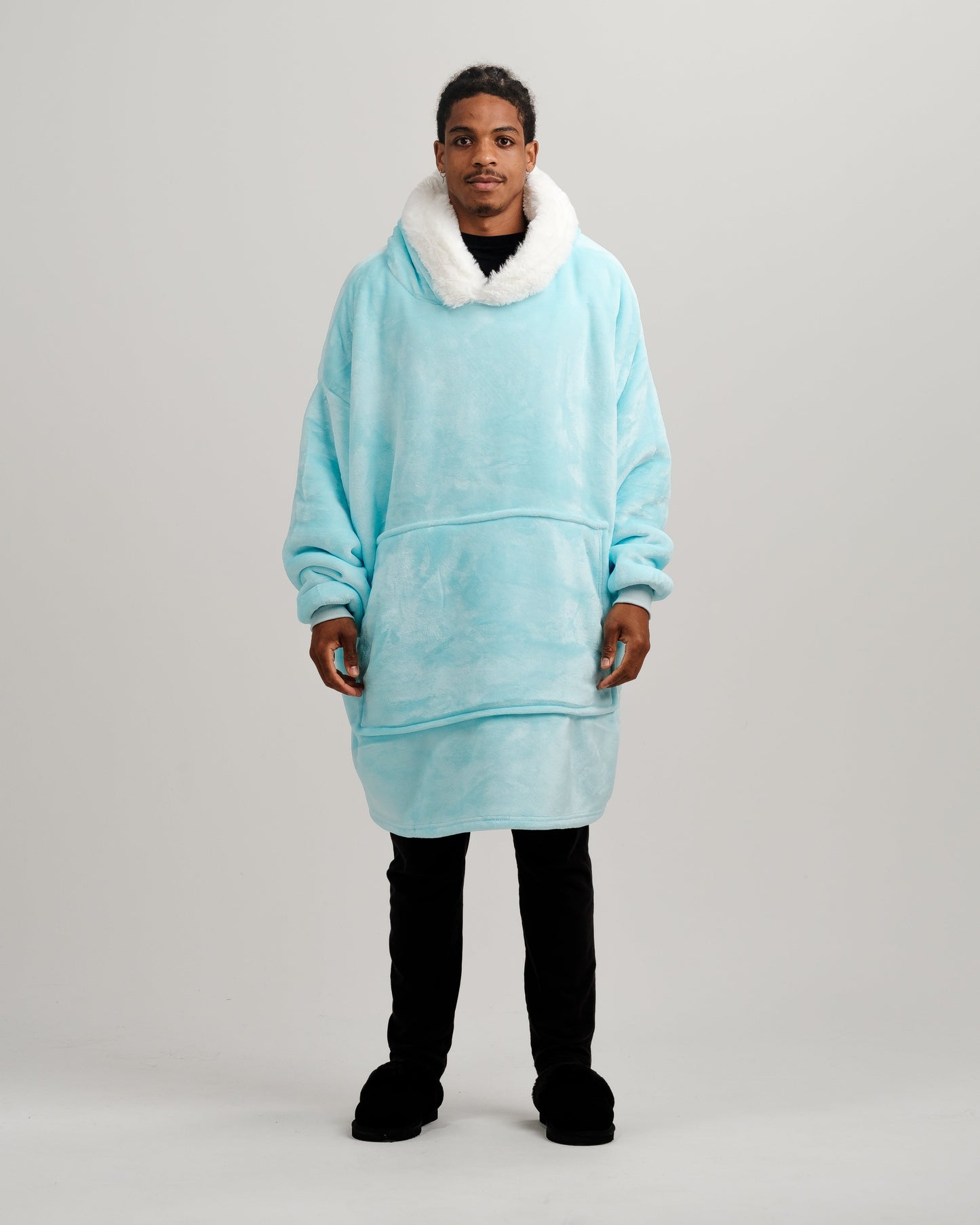 ONY Furlined Hoodie Blanket - Blue