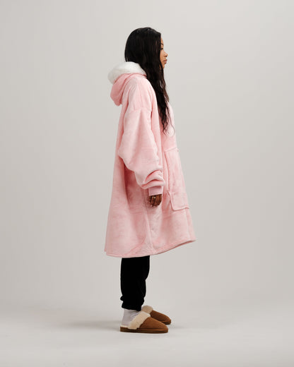 ONY Furlined Hoodie Blanket - Pink