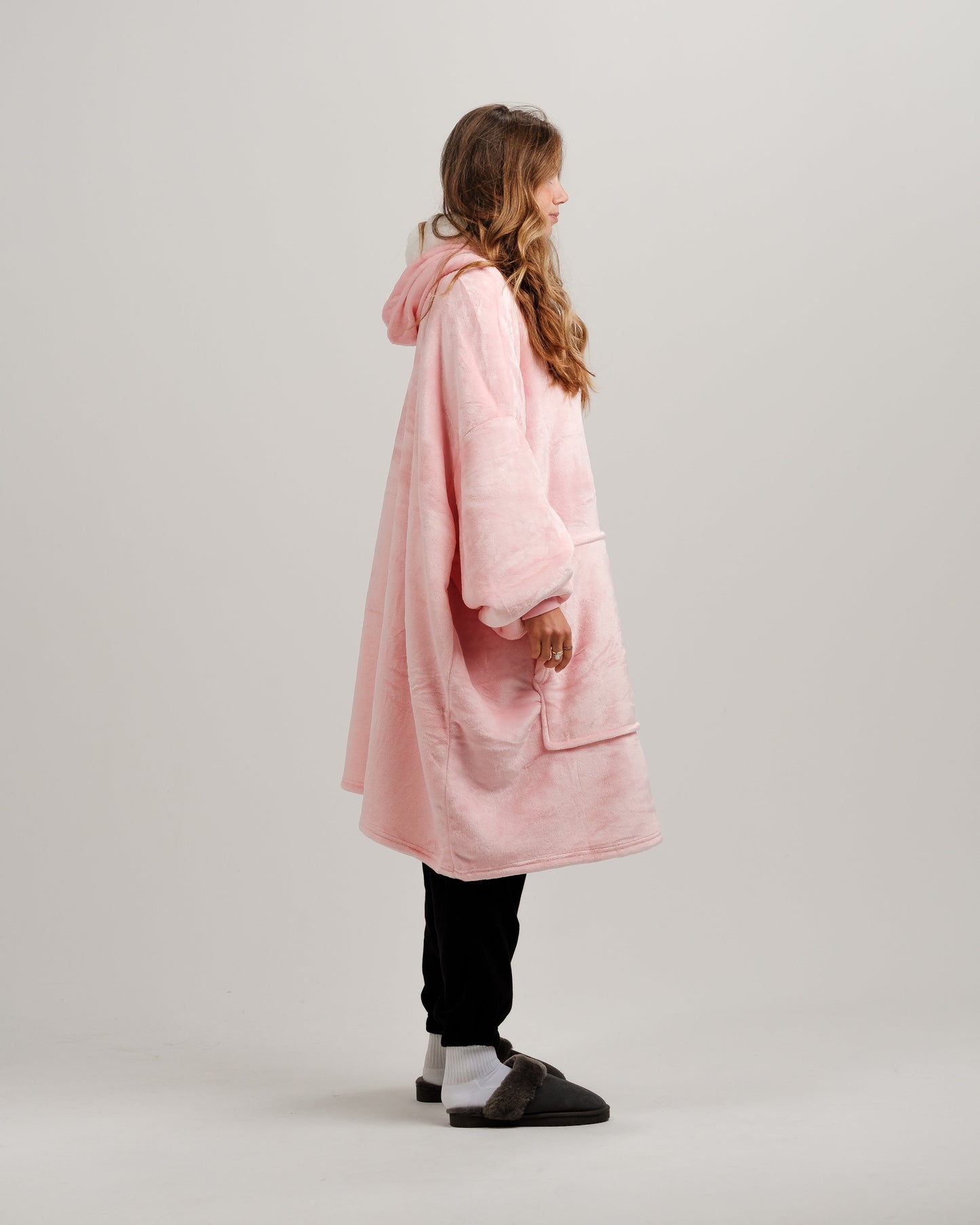 ONY Furlined Hoodie Blanket - Pink