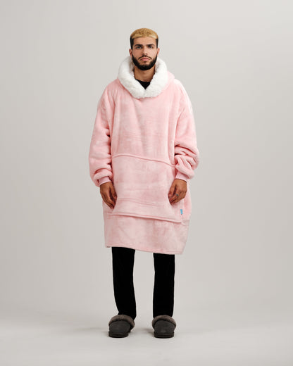 ONY Furlined Hoodie Blanket - Pink