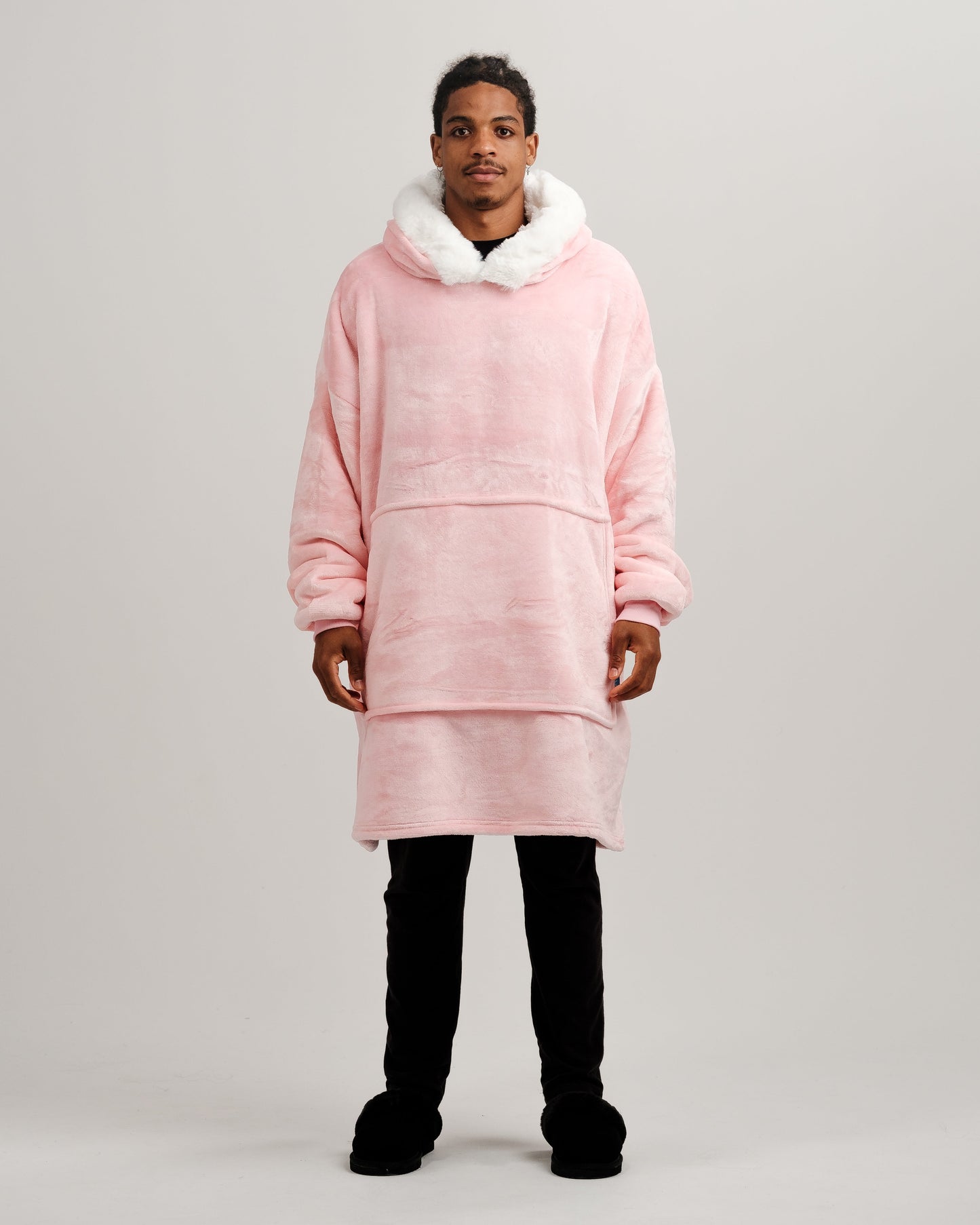 ONY Furlined Hoodie Blanket - Pink