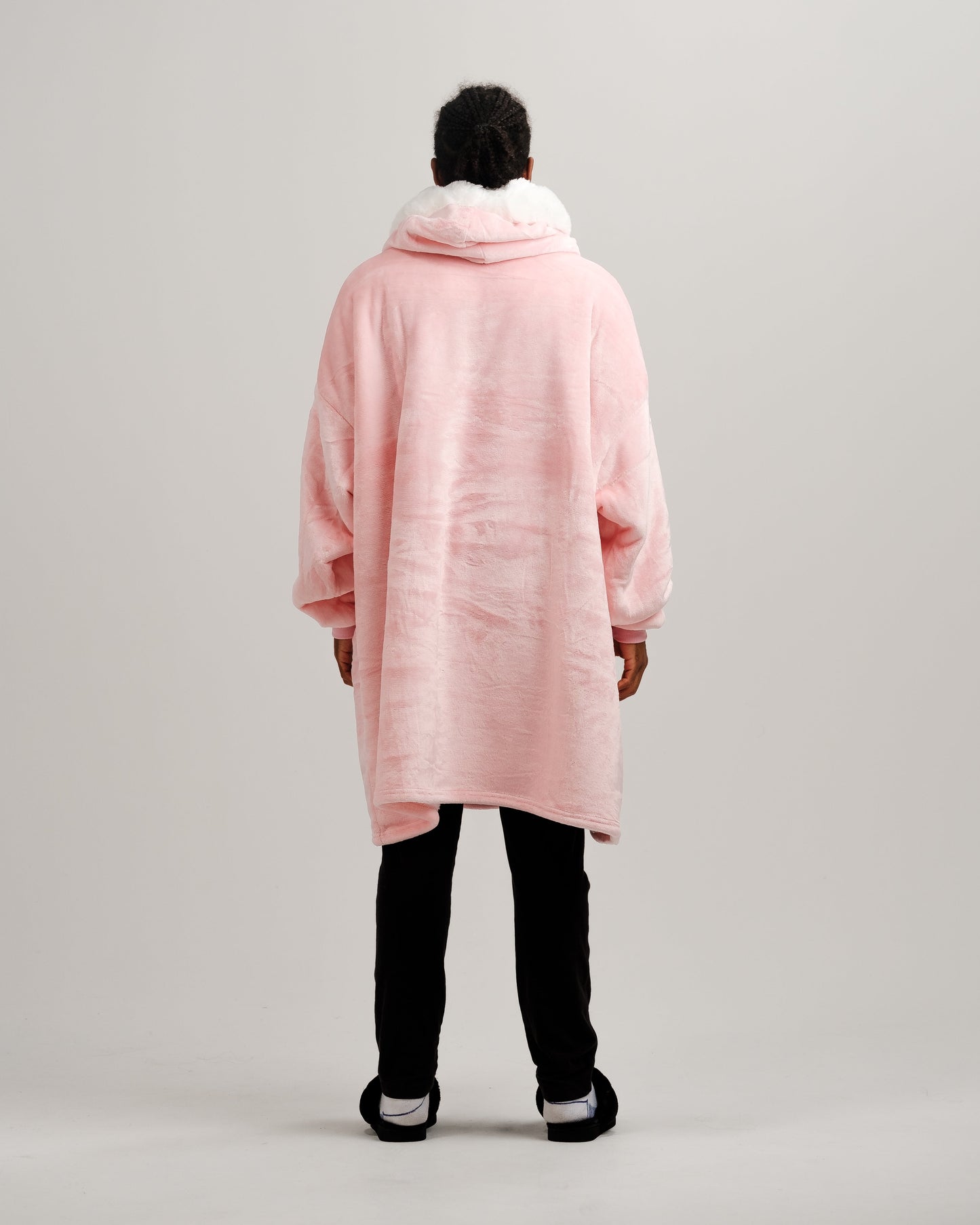 ONY Furlined Hoodie Blanket - Pink