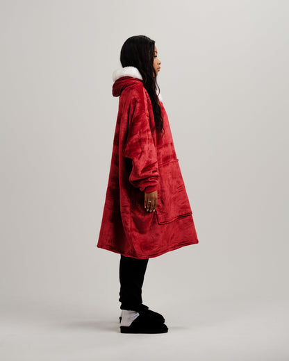 ONY Furlined Hoodie Blanket - Red