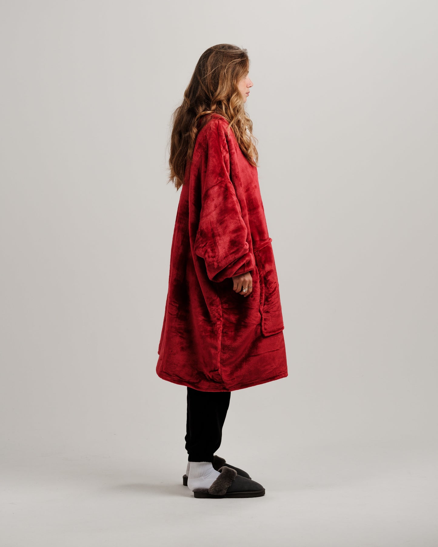 ONY Furlined Hoodie Blanket - Red