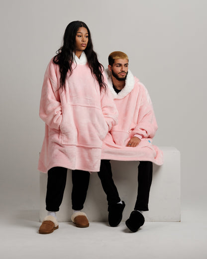 ONY Furlined Hoodie Blanket - Pink