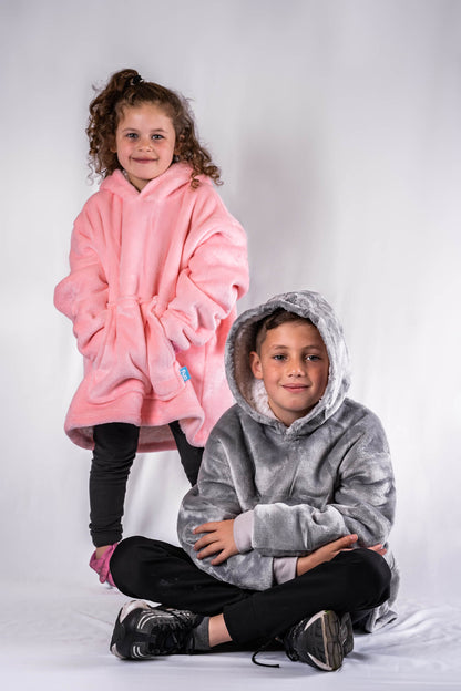 Kids & Little Ones Grey Extra Thick Ony Hoodie Blanket