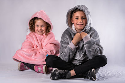 Kids & Little Ones Grey Extra Thick Ony Hoodie Blanket