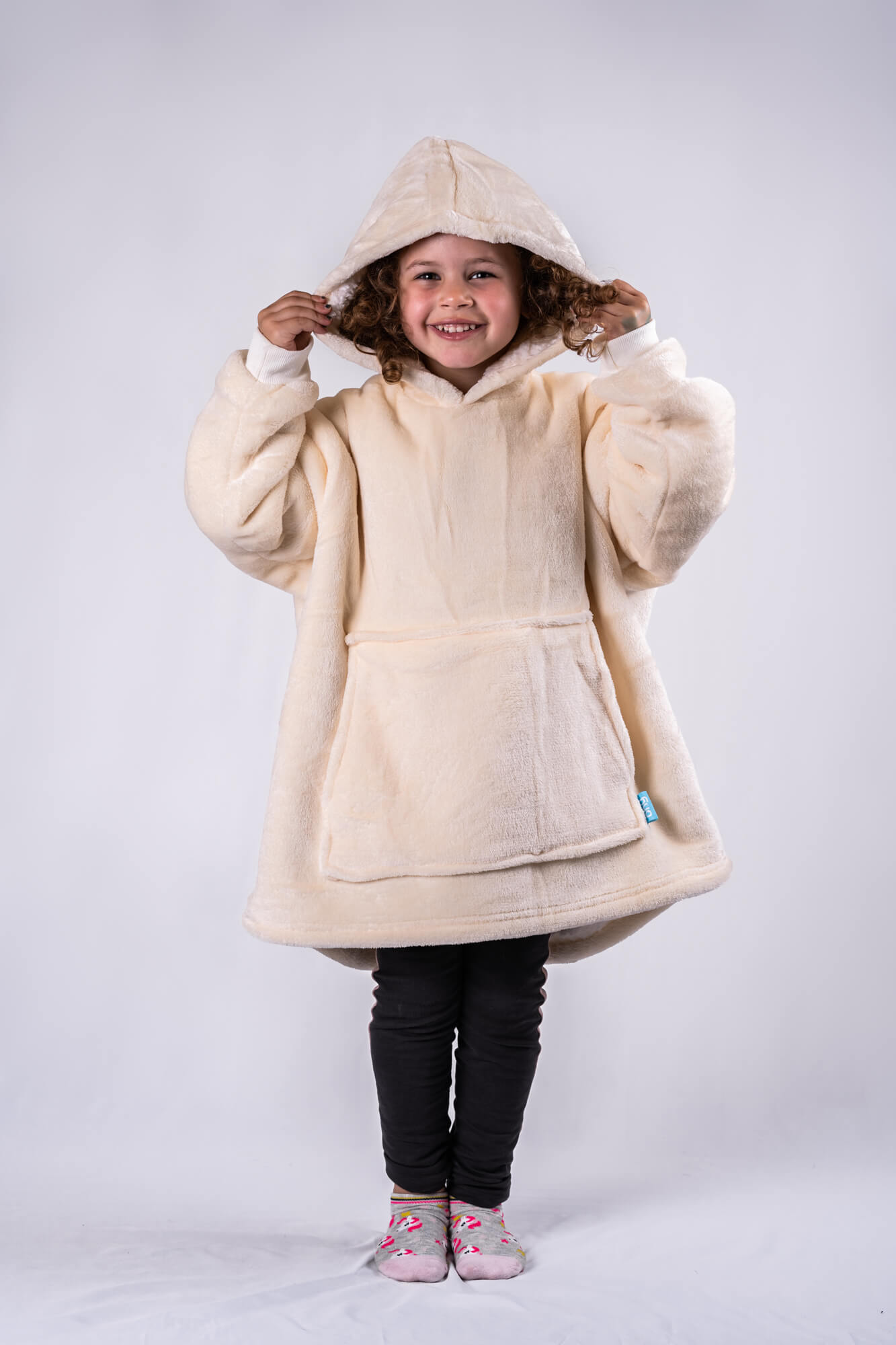 Kids & Little Ones Cream Extra Thick Ony Hoodie Blanket