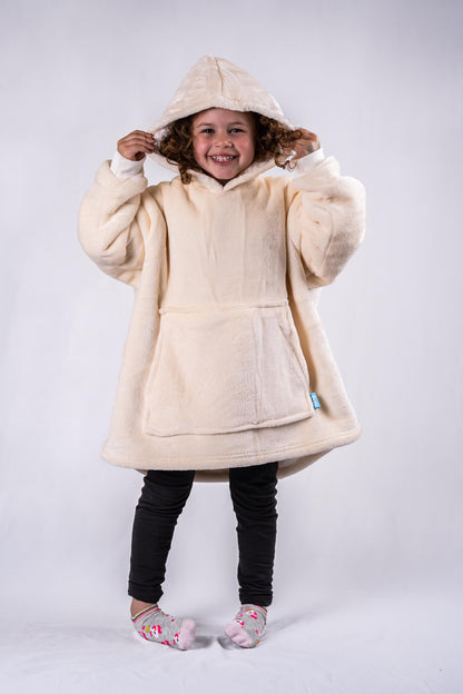 Kids & Little Ones Cream Extra Thick Ony Hoodie Blanket