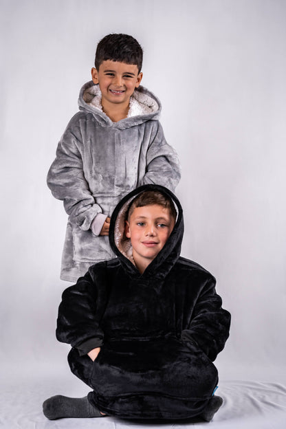 Kids & Little Ones Black Extra Thick Ony Hoodie Blanket