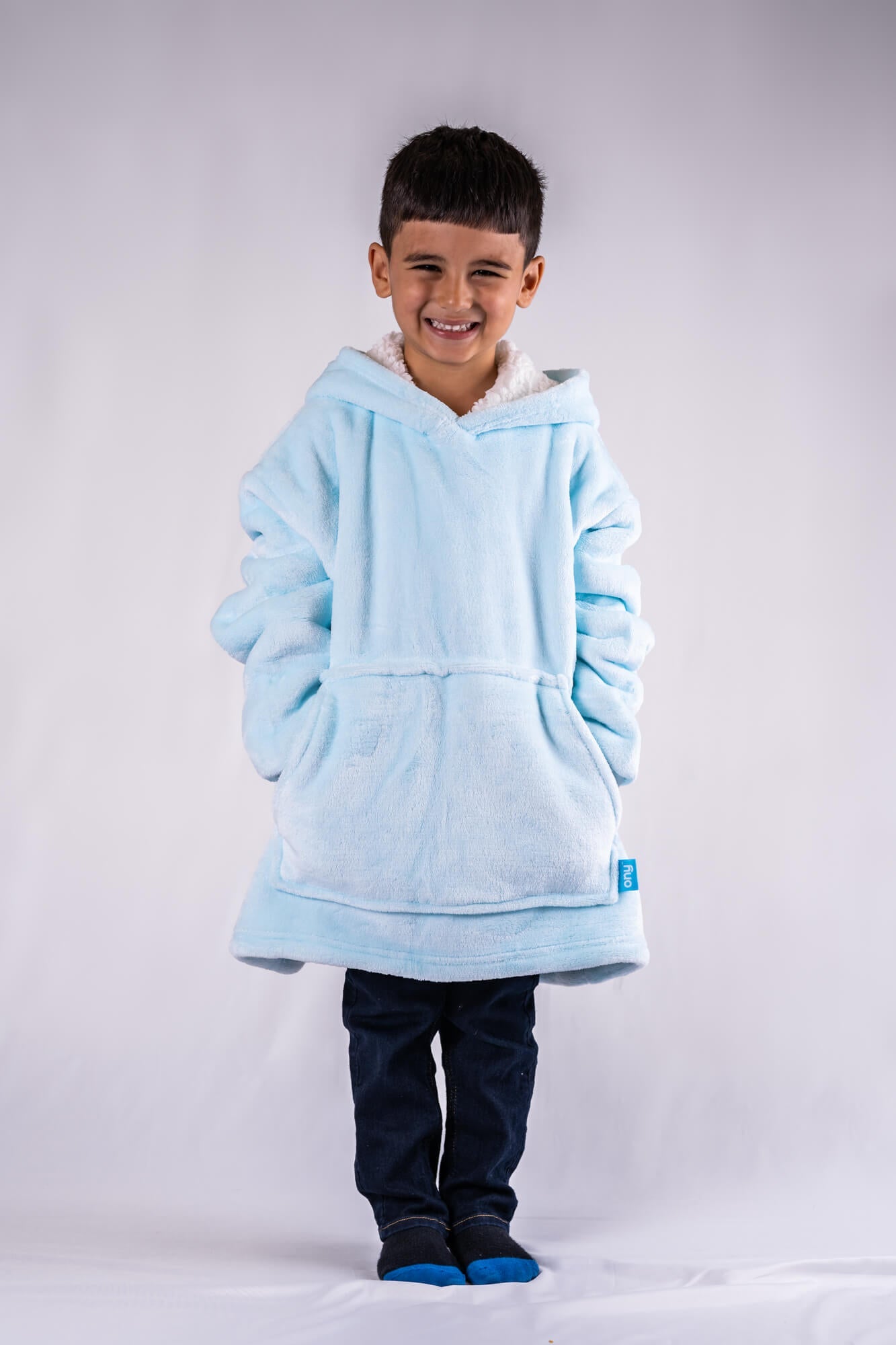 Kids & Little Ones Blue Extra Thick Ony Hoodie Blanket