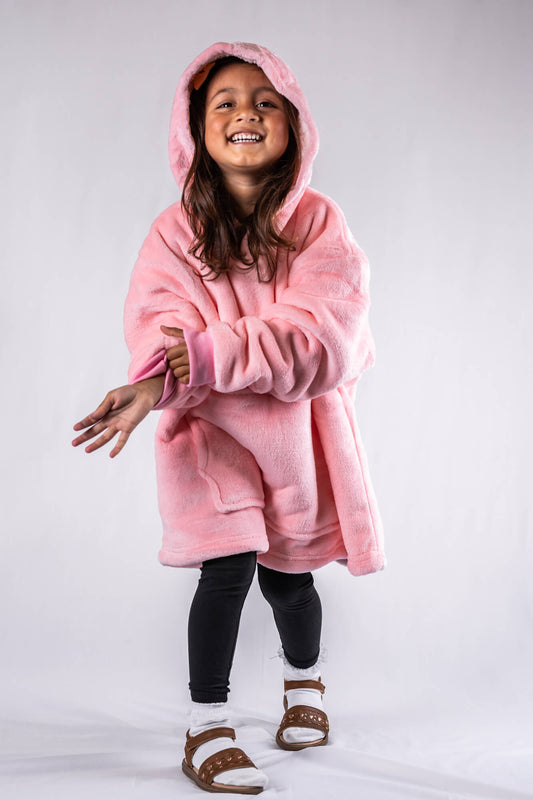 Kids & Little Ones Pink Extra Thick Ony Hoodie Blanket