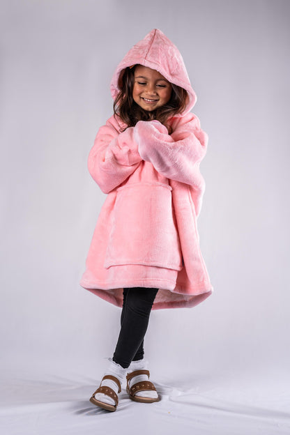 Kids & Little Ones Pink Extra Thick Ony Hoodie Blanket