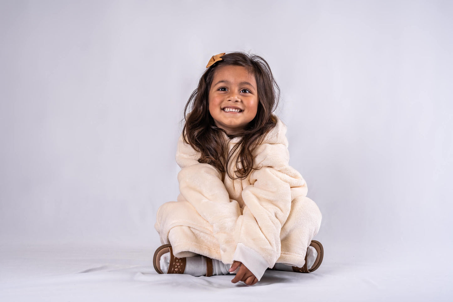 Kids & Little Ones Cream Extra Thick Ony Hoodie Blanket